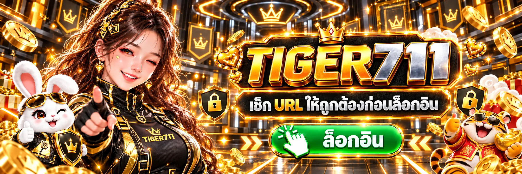 ทางเข้าและหน้าล็อกอินที่ปลอดภัยของ TIGER711